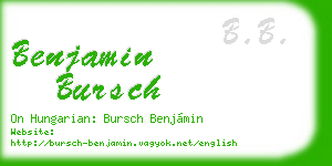 benjamin bursch business card